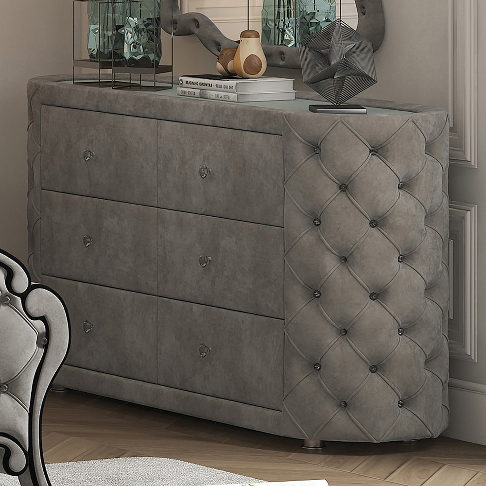 Acme - Perine Dresser BD01065 Gray Velvet