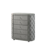 Acme - Perine Chest BD01066 Gray Velvet