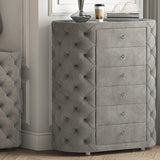 Acme - Perine Chest BD01066 Gray Velvet