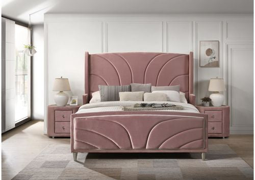 Acme - Salonia EK Bed BD01182EK Pink Velvet