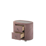 Acme - Salonia Nightstand BD01184 Pink Velvet