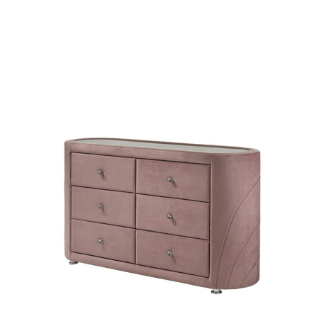 Acme - Salonia Dresser BD01186 Pink Velvet