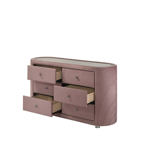 Acme - Salonia Dresser BD01186 Pink Velvet