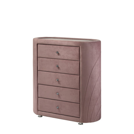 Acme - Salonia Chest BD01187 Pink Velvet