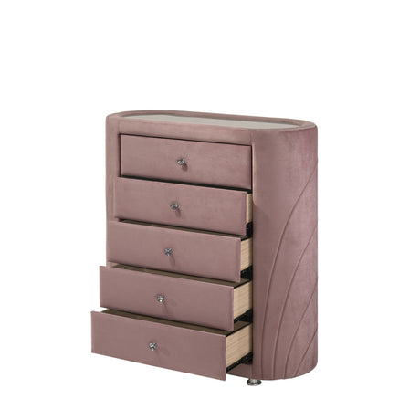 Acme - Salonia Chest BD01187 Pink Velvet