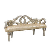 Danae Bench BD01239 Champagne Synthetic Leather & Gold Finish | Acme - BD01239 - Home Elegance USA - 2