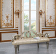 Danae Bench BD01239 Champagne Synthetic Leather & Gold Finish | Acme | Home Elegance USA