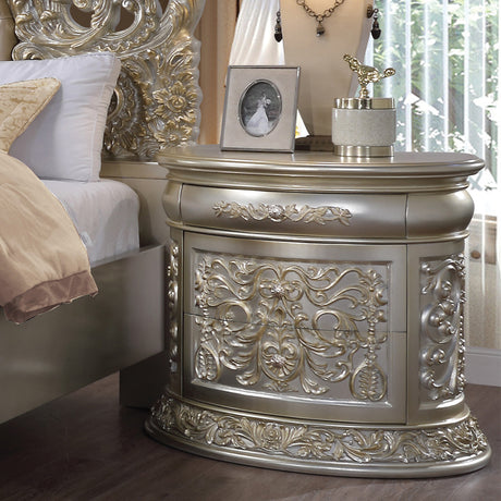 Acme - Sorina Nightstand BD01242 Antique Gold Finish