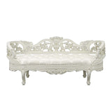 Adara Bench BD01253 Pearl White Synthetic Leather & Antique White Finish | Acme - BD01253 - Home Elegance USA - 1