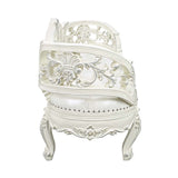 Adara Bench BD01253 Pearl White Synthetic Leather & Antique White Finish | Acme - BD01253 - Home Elegance USA - 3