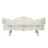 Adara Bench BD01253 Pearl White Synthetic Leather & Antique White Finish | Acme - BD01253 - Home Elegance USA - 4