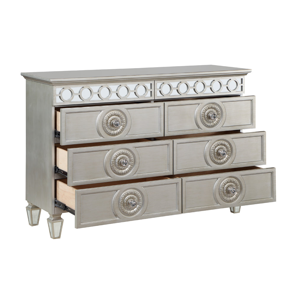 Acme - Varian Dresser BD01281 Silver & Mirrored Finish