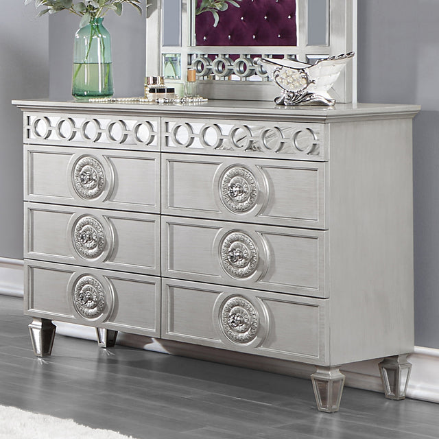 Acme - Varian Dresser BD01281 Silver & Mirrored Finish