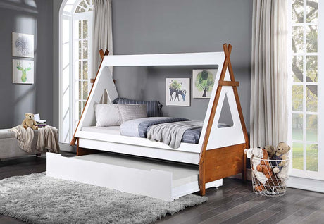 Acme - Loreen Twin Bed BD01287T Oak & White Finish