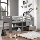 Acme - Fabiana Twin Loft Bed W/Storage BD01375 Gray Finish