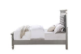 Acme - Varian Full Bed BD01411F Gray Velvet, Silver & Mirrored Finish