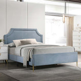 Acme - Milla Full Bed BD01462F Light Blue Velvet