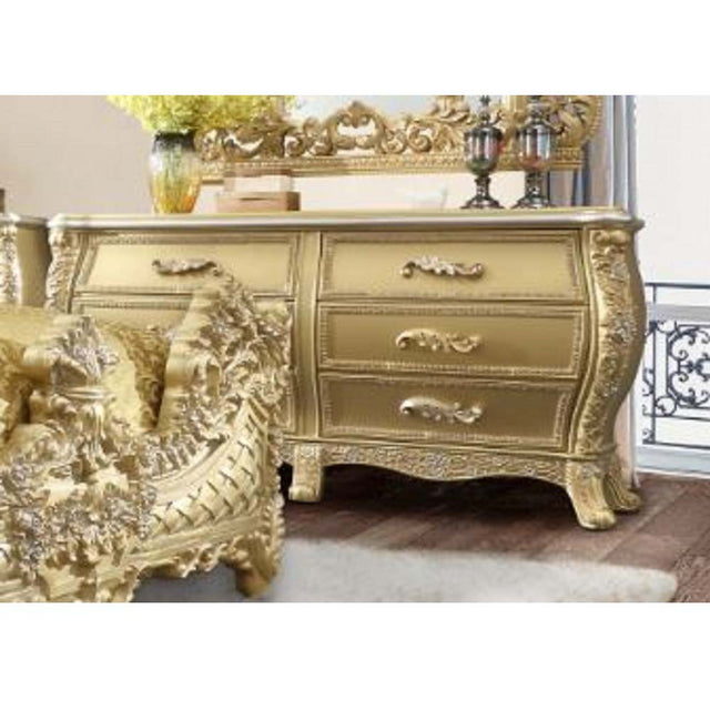 Acme - Cabriole Dresser BD01466 Gold Finish