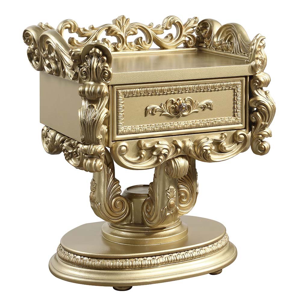 Bernadette Nightstand BD01475 Gold Finish | Acme - BD01475 - Home Elegance USA - 6