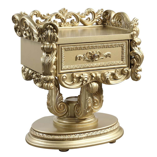 Bernadette Nightstand BD01475 Gold Finish | Acme - BD01475 - Home Elegance USA - 1