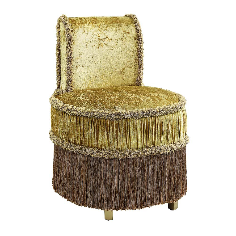 Bernadette Vanity Stool BD01478 Gold Finish | Acme - BD01478 - Home Elegance USA - 6