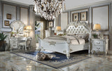 Acme - Vendome CK Bed BD01504CK Synthetic Leather & Antique Pearl Finish