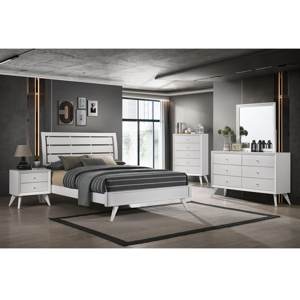 Acme - Cerys EK Bed BD01557EK White Finish