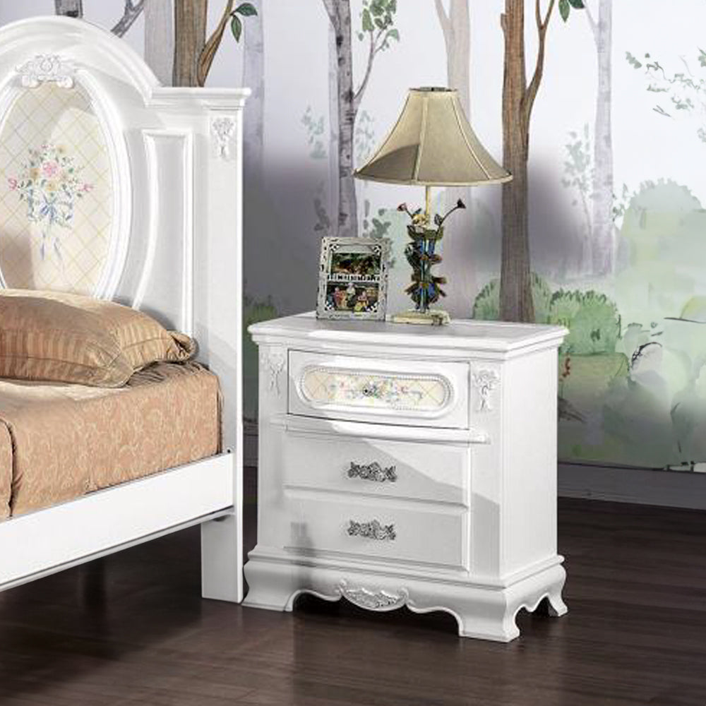 Acme - Flora Nightstand BD01639 White Finish