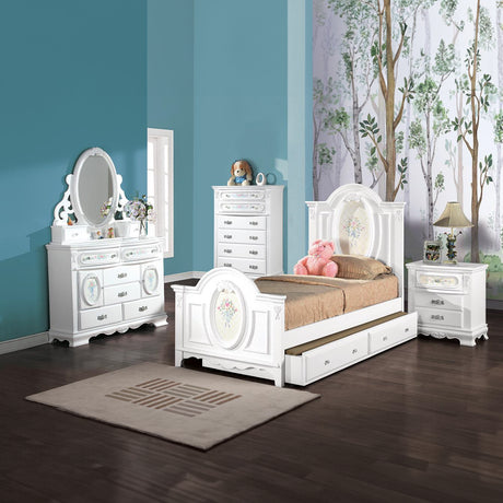 Acme - Flora Nightstand BD01639 White Finish