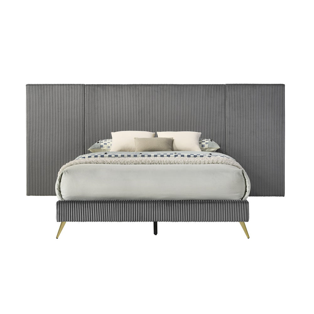 Acme - Muilee Ek Wall Bed BD01740EK Gray Fabric