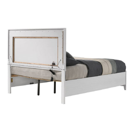 Acme - Haiden EK Bed W/Led & Storage BD01742EK White Finish