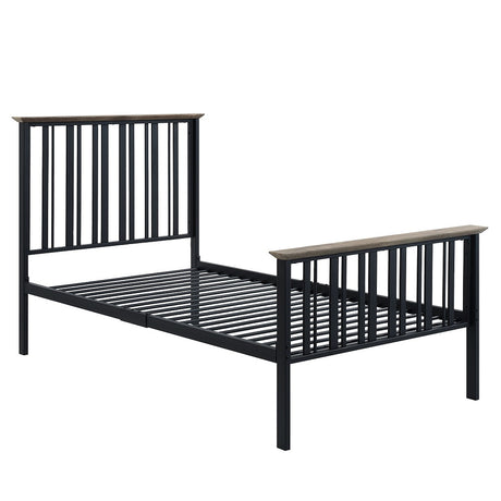 Acme - Zudora Twin Bed BD01747T Antique Oak & Black Finish