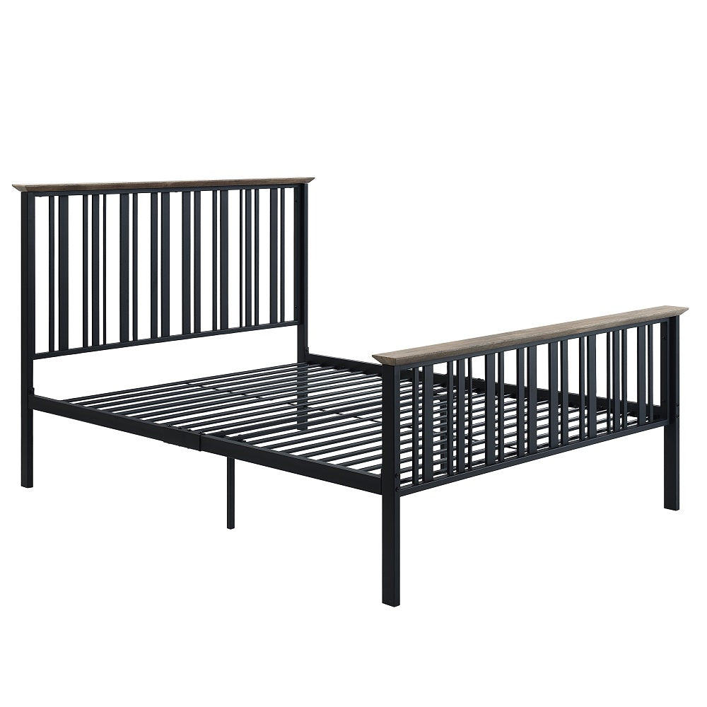 Acme - Zudora Full Bed BD01748F Antique Oak & Black Finish