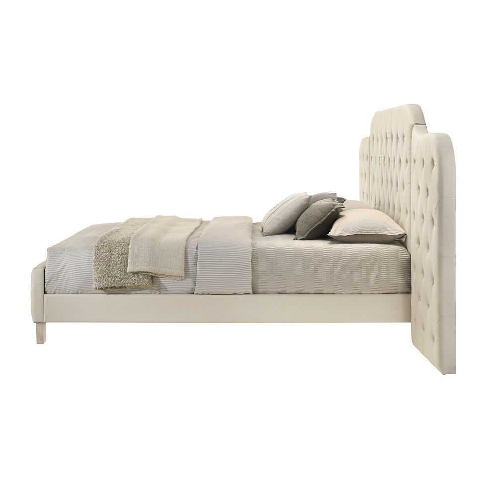 Acme - Ranallo Ek Wall Bed BD01777EK Beige Linen & Natural Finish