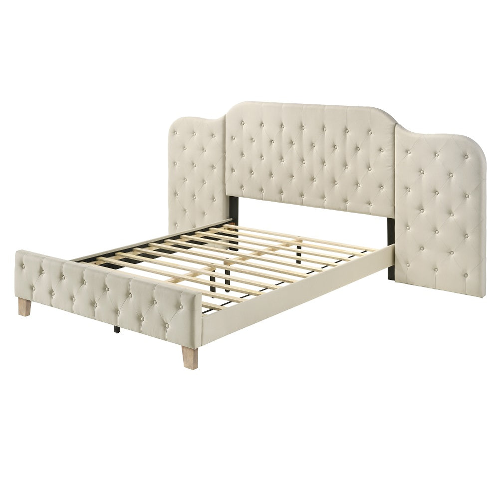 Acme - Ranallo Queen Wall Bed BD01778Q Beige Linen & Natural Finish