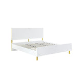 Acme - Gaines CK Bed BD01814CK White High Gloss Finish