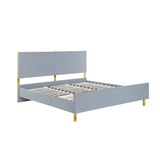 Acme - Gaines CK Bed BD01815CK Gray High Gloss Finish