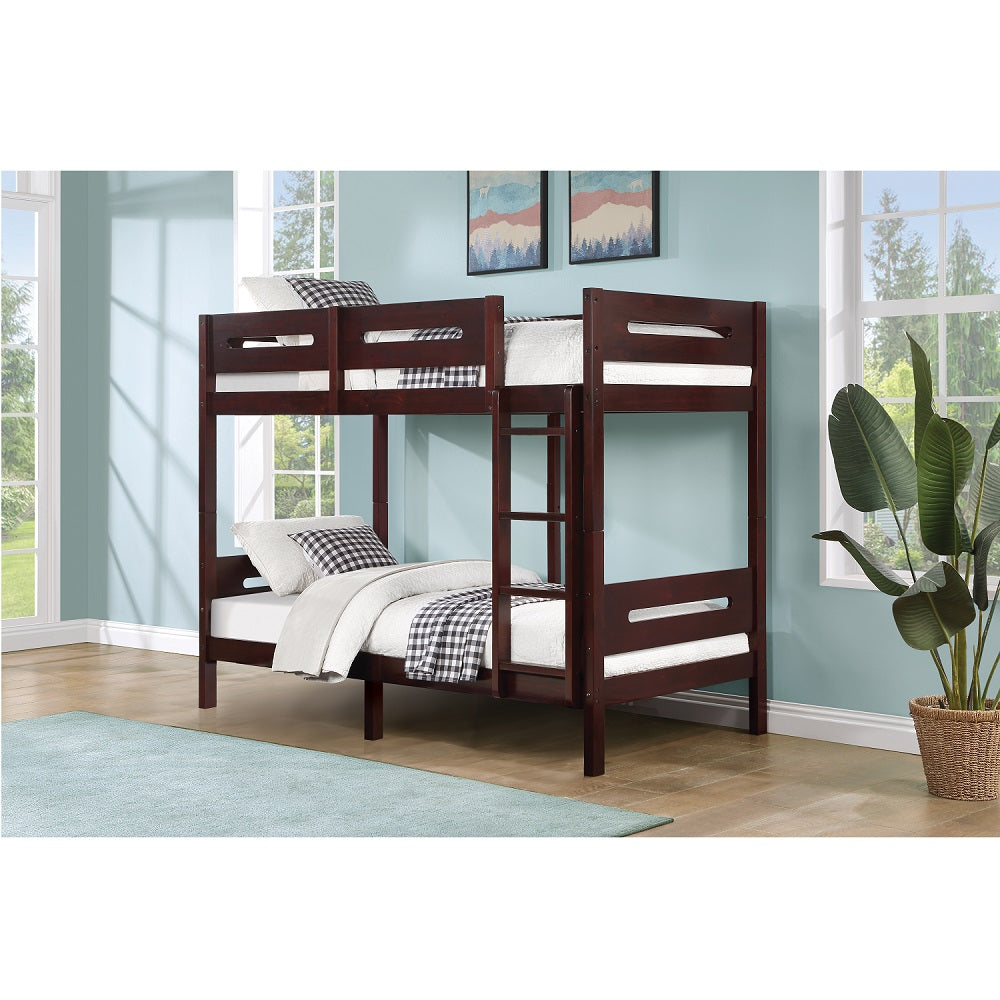 Acme - Nissa Twin/Twin Bunk Bed BD01911 Espresso Finish