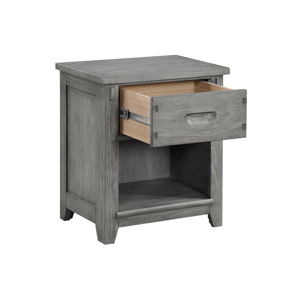 Acme - Veda Nightstand W/1 Drawer BD02041 Gray Finish