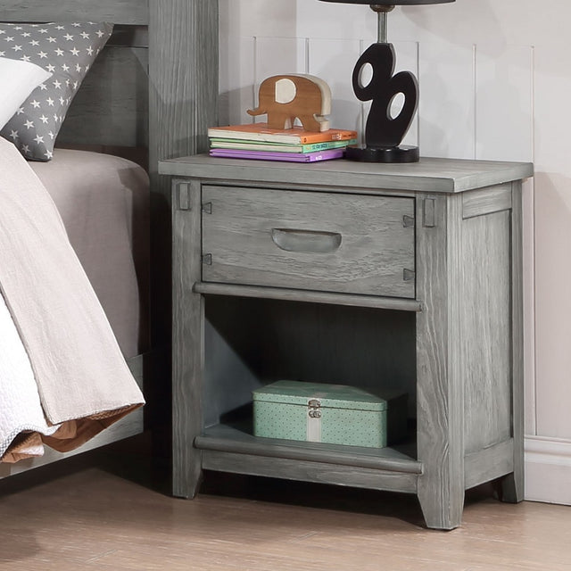 Acme - Veda Nightstand W/1 Drawer BD02041 Gray Finish