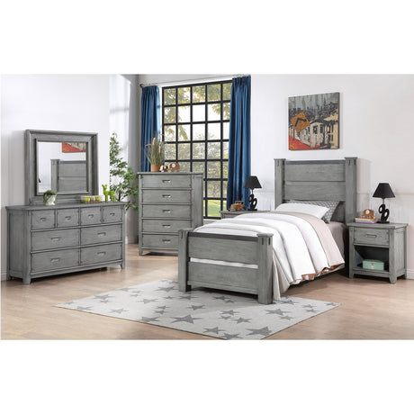 Acme - Veda Nightstand W/1 Drawer BD02041 Gray Finish