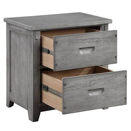 Acme - Veda Nightstand W/2 Drawers BD02042 Gray Finish