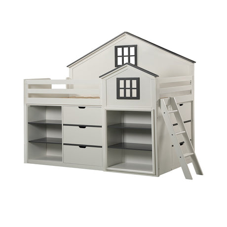 Acme - Ratana Cabinet BD02054 Gray & White Finish