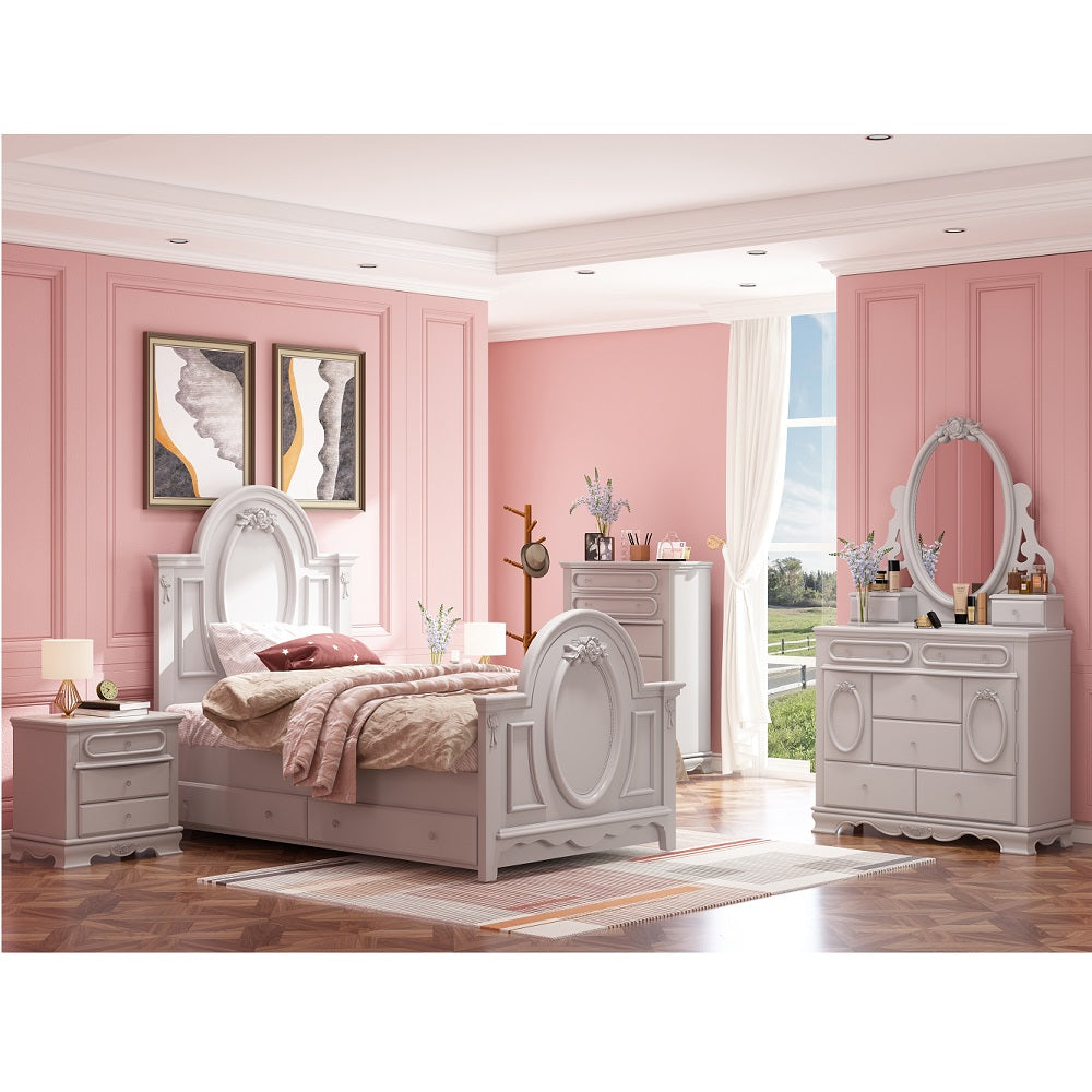 Acme - Flora Full Bed BD02209F Gray Finish