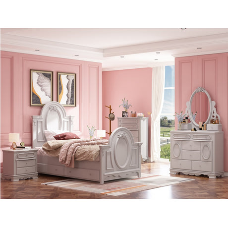 Acme - Flora Twin Bed BD02210T Gray Finish