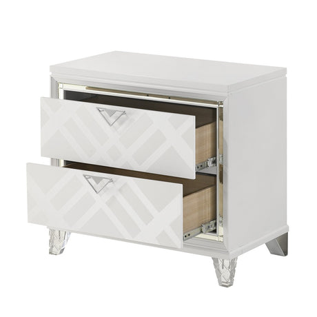 Acme - Skylar Nightstand BD02249 Pearl White Finish