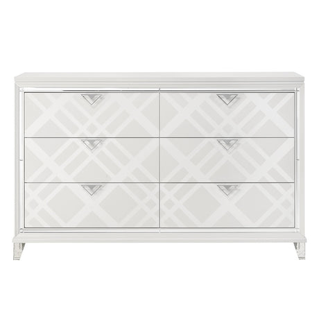 Acme - Skylar Dresser BD02251 Pearl White Finish