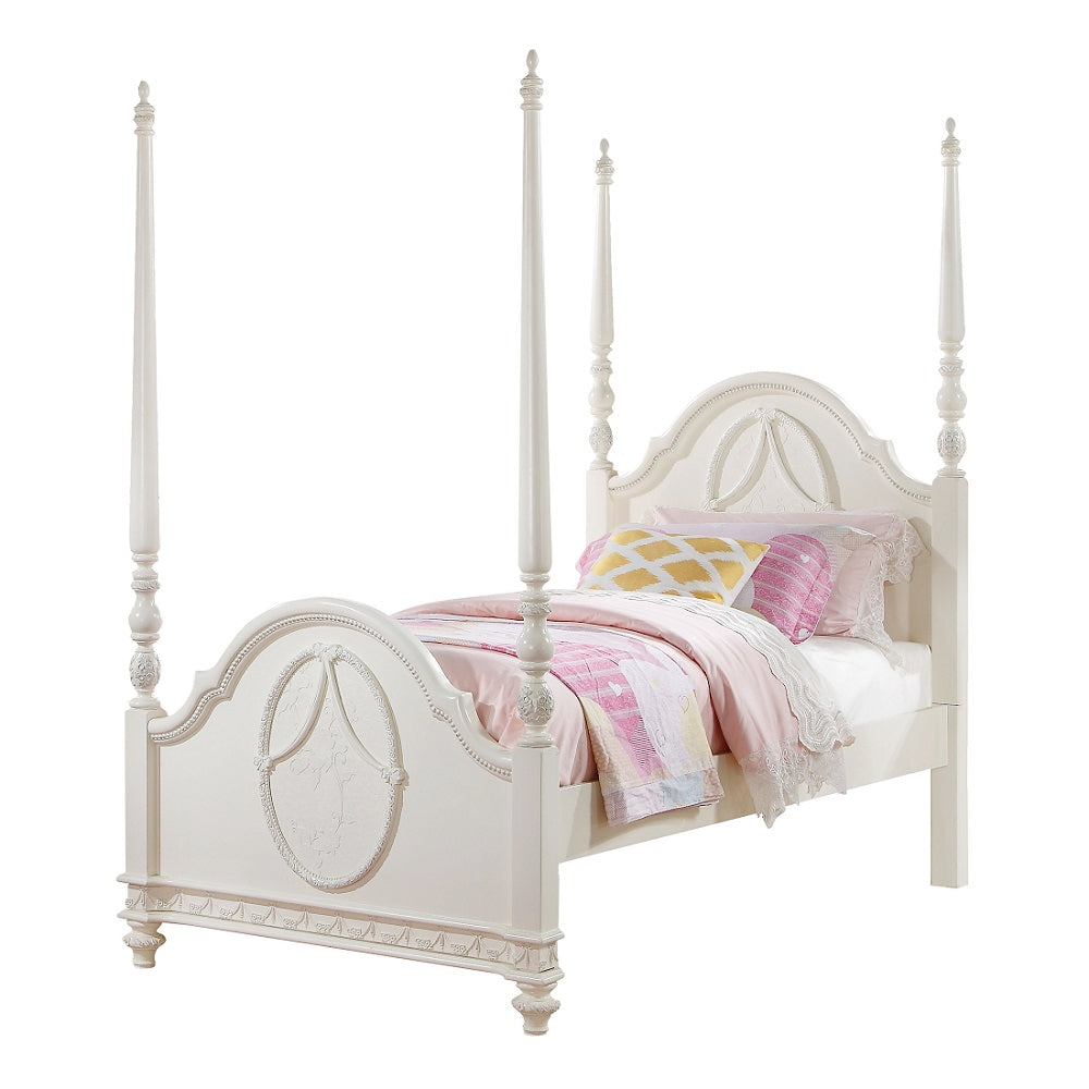Acme - Dorothy Twin Post Bed BD02261T Ivory Finish