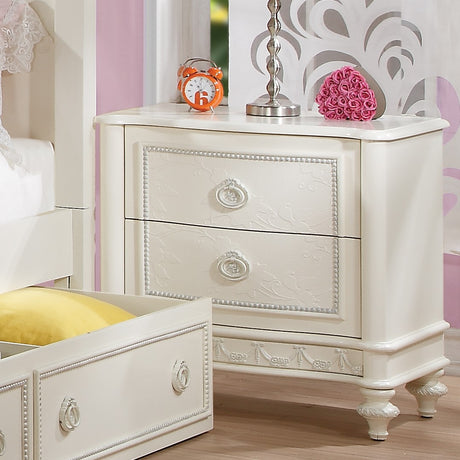 Acme - Dorothy Nightstand W/2 Drawers BD02266 Ivory Finish