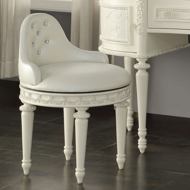 Acme - Dorothy Vanity Chair W/Swivel BD02272 Ivory Finish